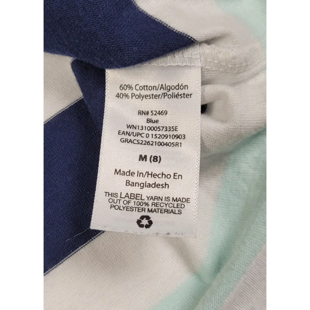 Wonder Nation Boy's Striped Short Sleeve Navy, Light Blue, Blue T-Shirt Size M/8